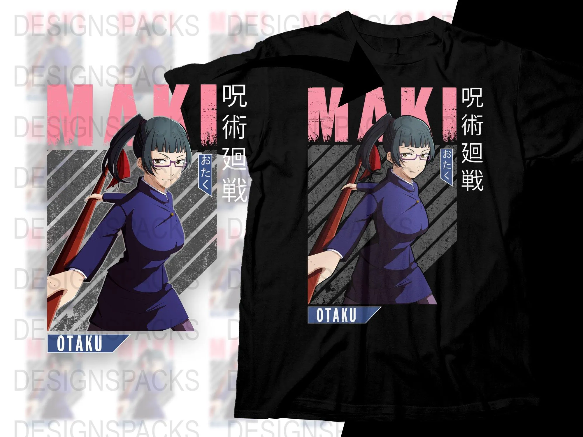 Anime Maki Png Digital Download Manga Apparel