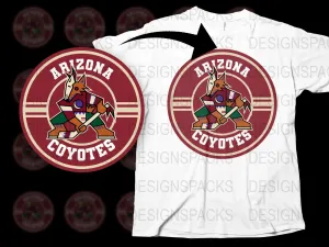 Arizona Coyotes Logo Graphic Round Emblem Png Digital Download