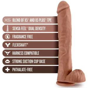 Au Naturel -  Daddy - 14 Inch Dildo - Mocha