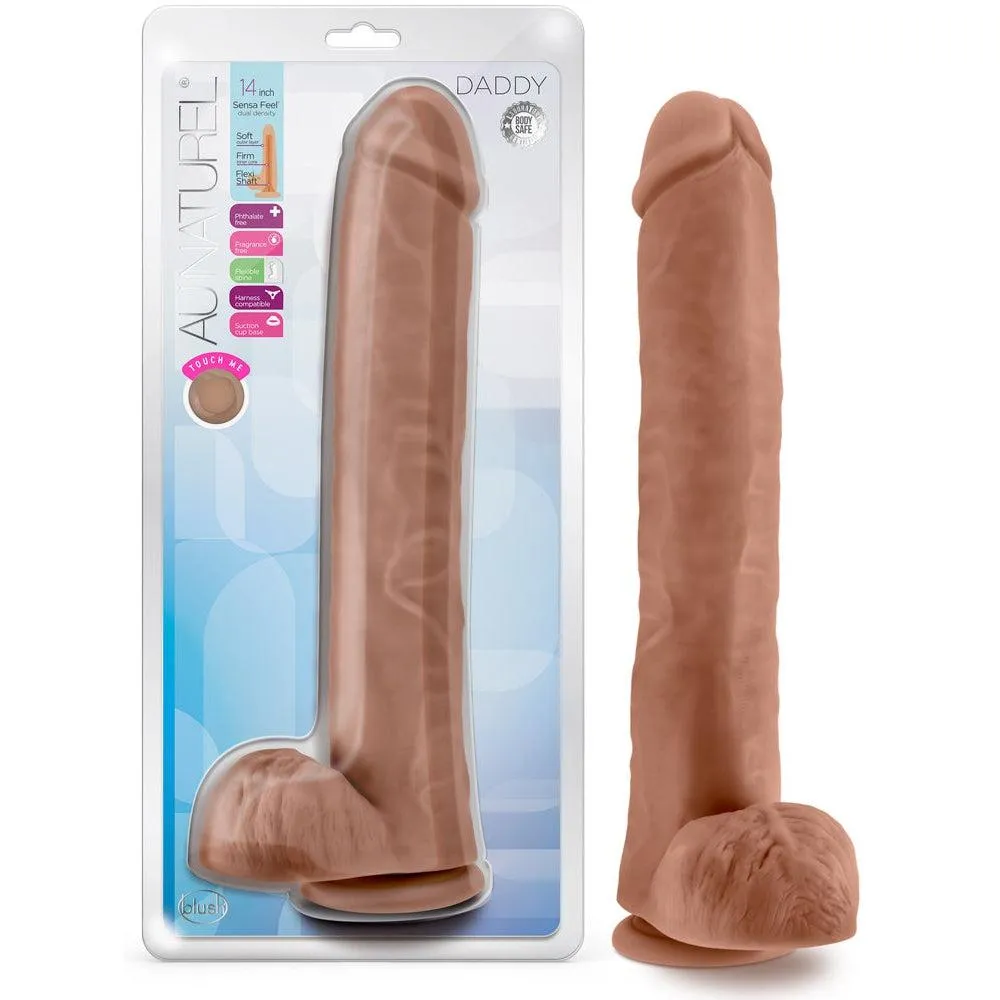 Au Naturel -  Daddy - 14 Inch Dildo - Mocha