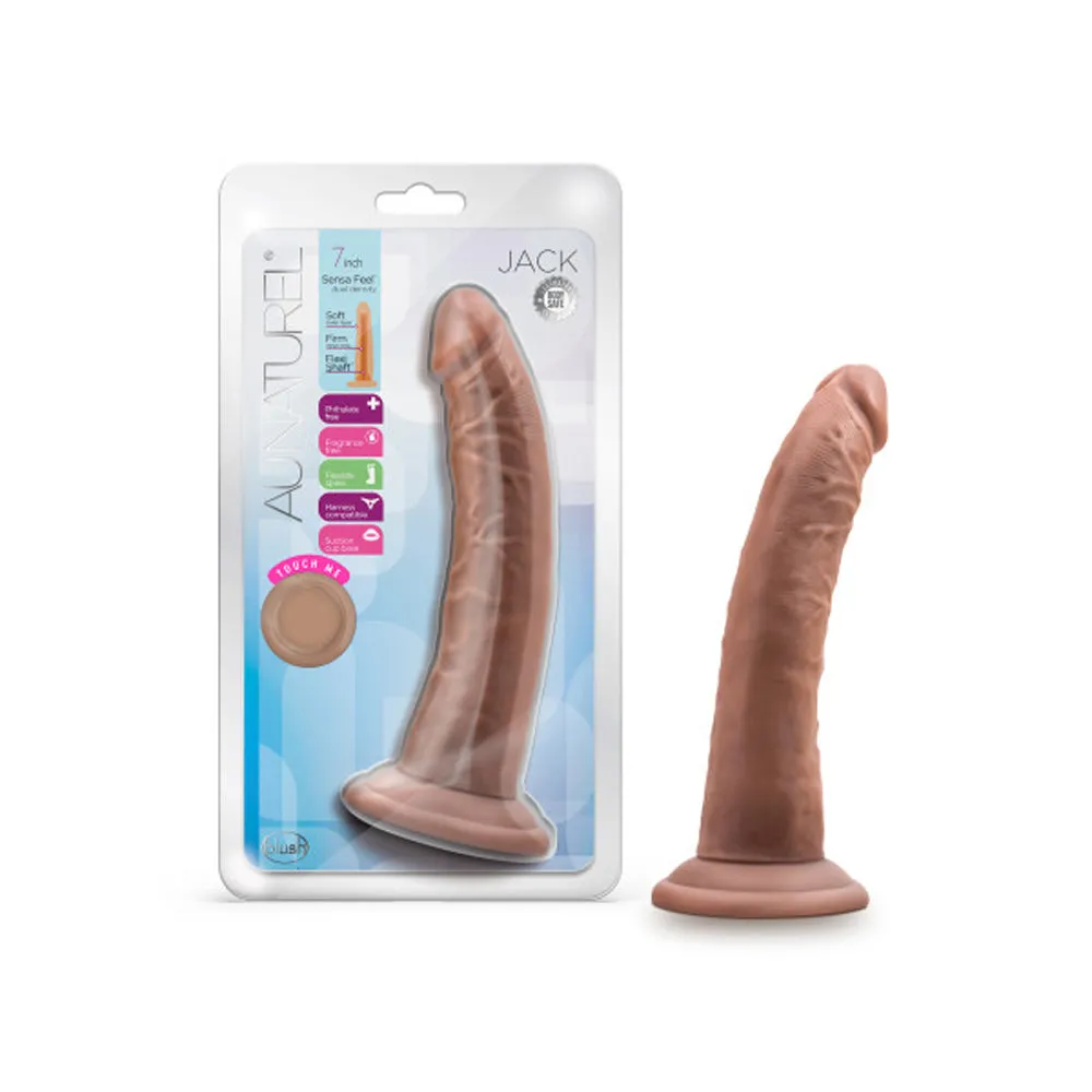 Au Naturel - Jack - 7 Inch Dildo - Mocha