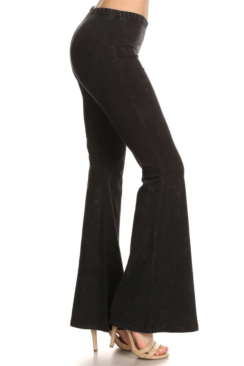 Bell Bottoms Yoga Pants Denim Colored Black