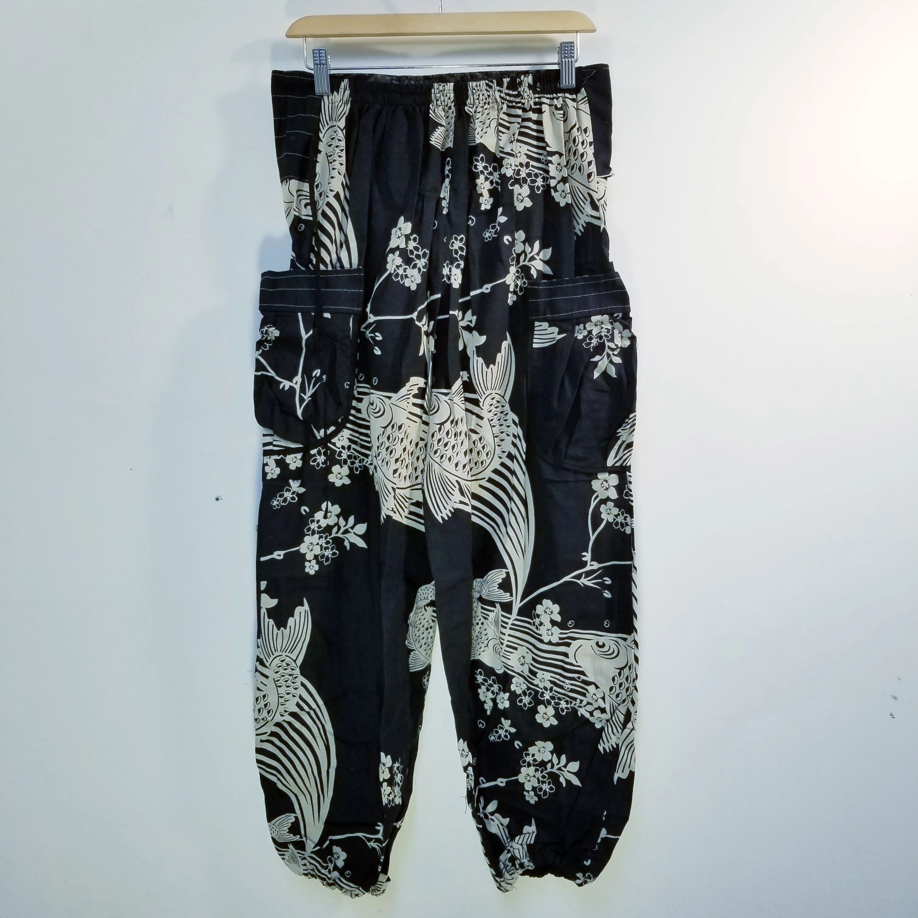 Black Sakura Koi Comfy Pants