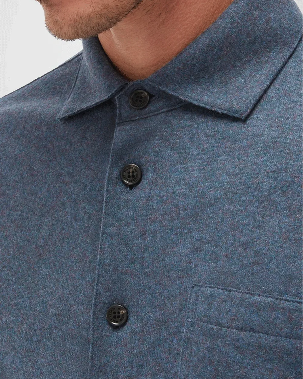 Blue Cashmere Solferino Overshirt