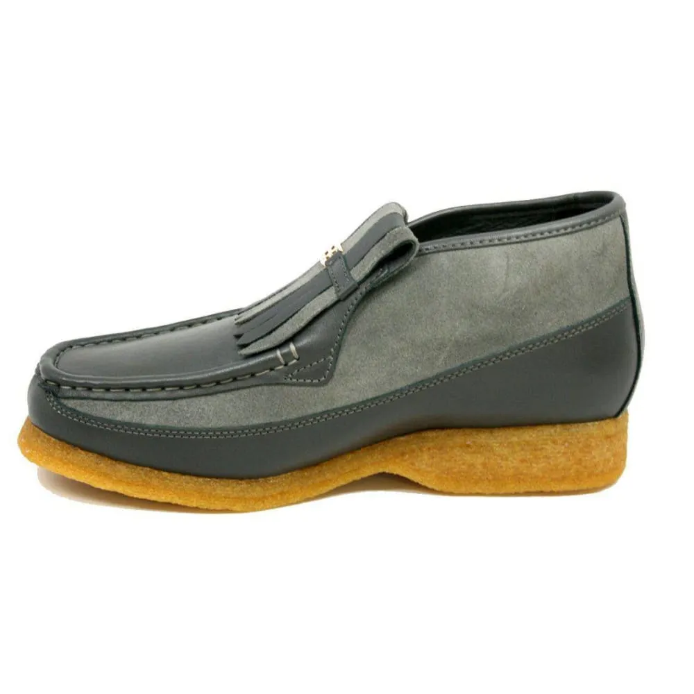 British Walkers Apollo Men's Leather and Suede Crepe Sole Slip On