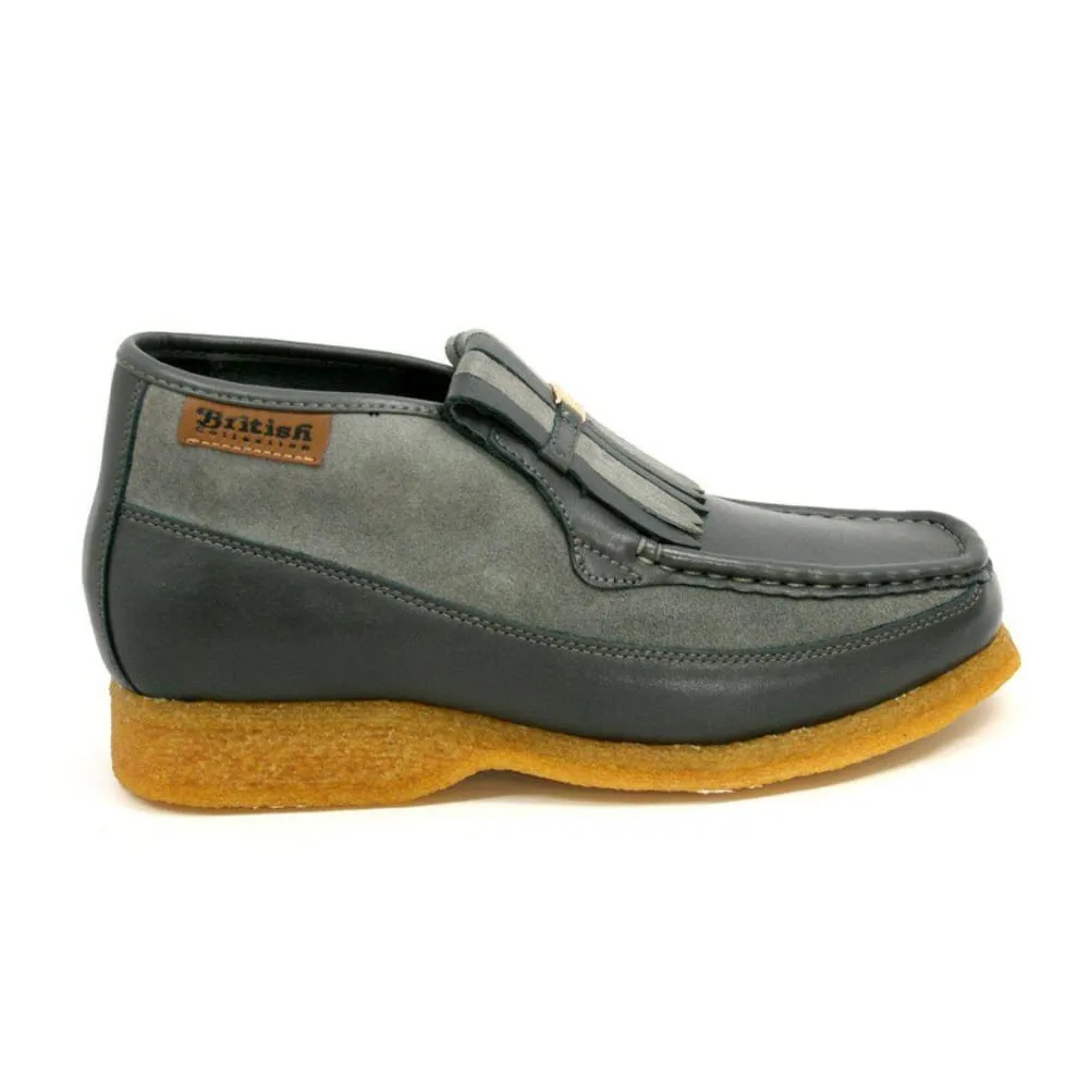 British Walkers Apollo Men's Leather and Suede Crepe Sole Slip On