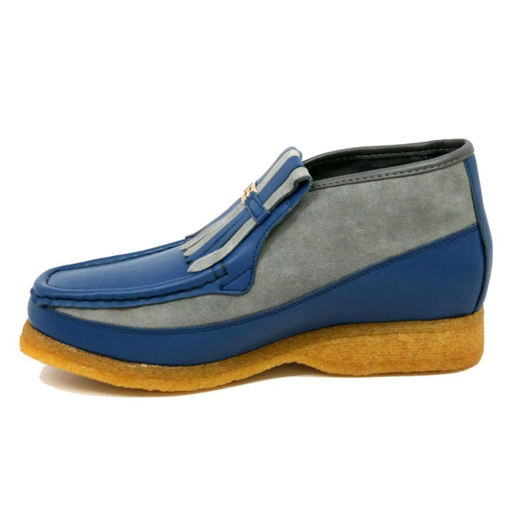 British Walkers Apollo Men's Leather and Suede Crepe Sole Slip On