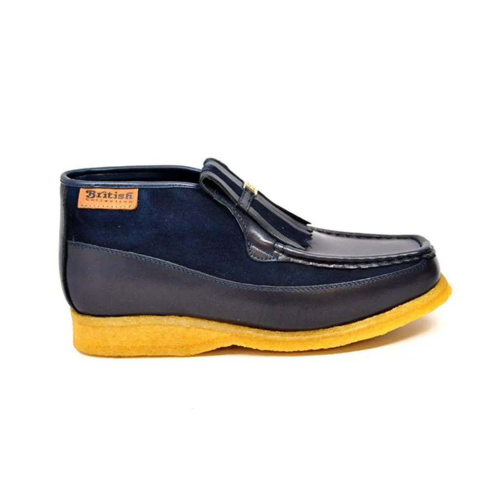 British Walkers Apollo Men's Leather and Suede Crepe Sole Slip On