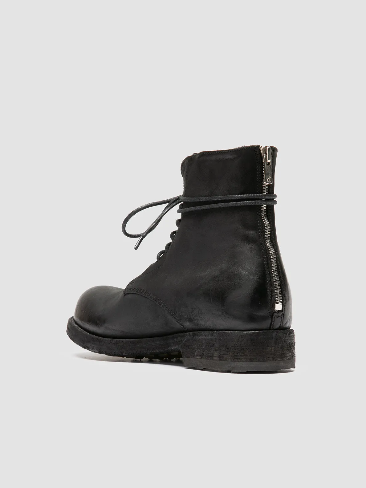 BULLA DD 102 - Black Leather Lace-up Boots