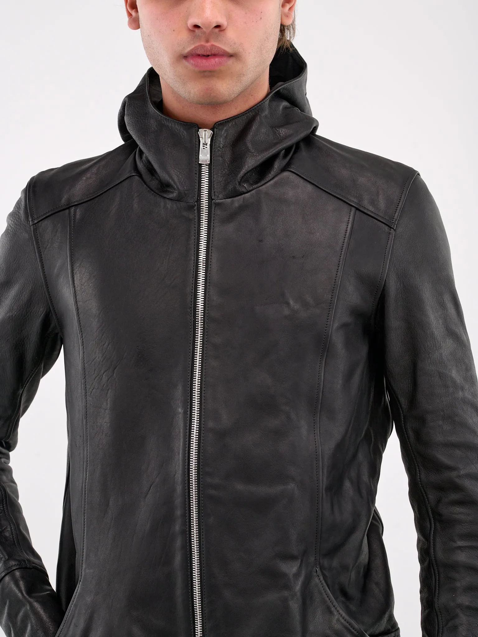 Caban Leather Jacket (CBM-SOFT-HORSE-FG-BLACK)