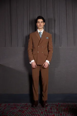 CAMEL BROWN DOUBLE BREASTED SUIT