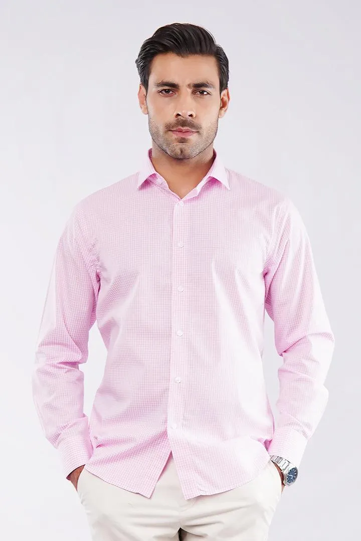 Check Yarn-Dyed Shirt - Pink Micro