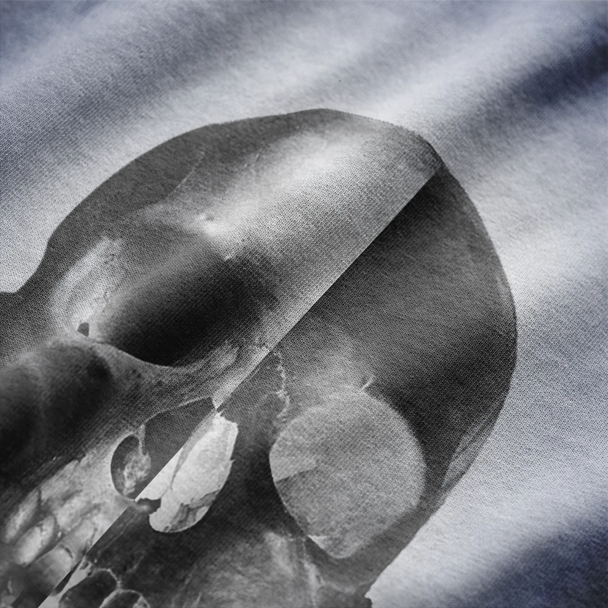 CLOUDY SKULL T-SHIRT BLUE