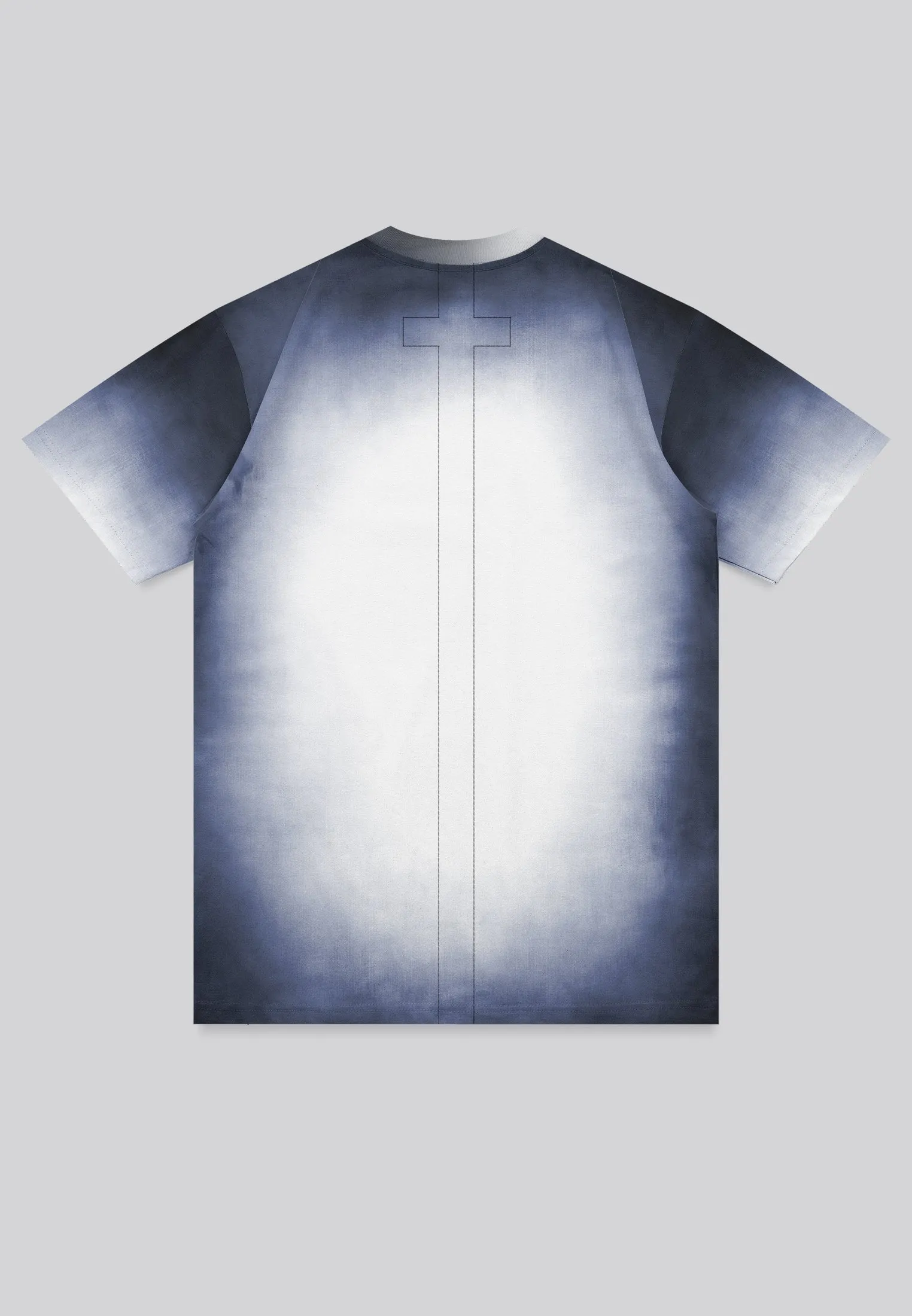 CLOUDY SKULL T-SHIRT BLUE