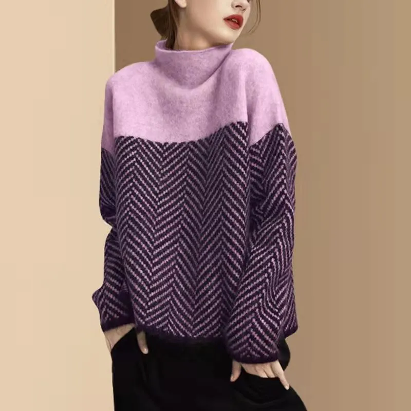 Contrast Warm Sweater