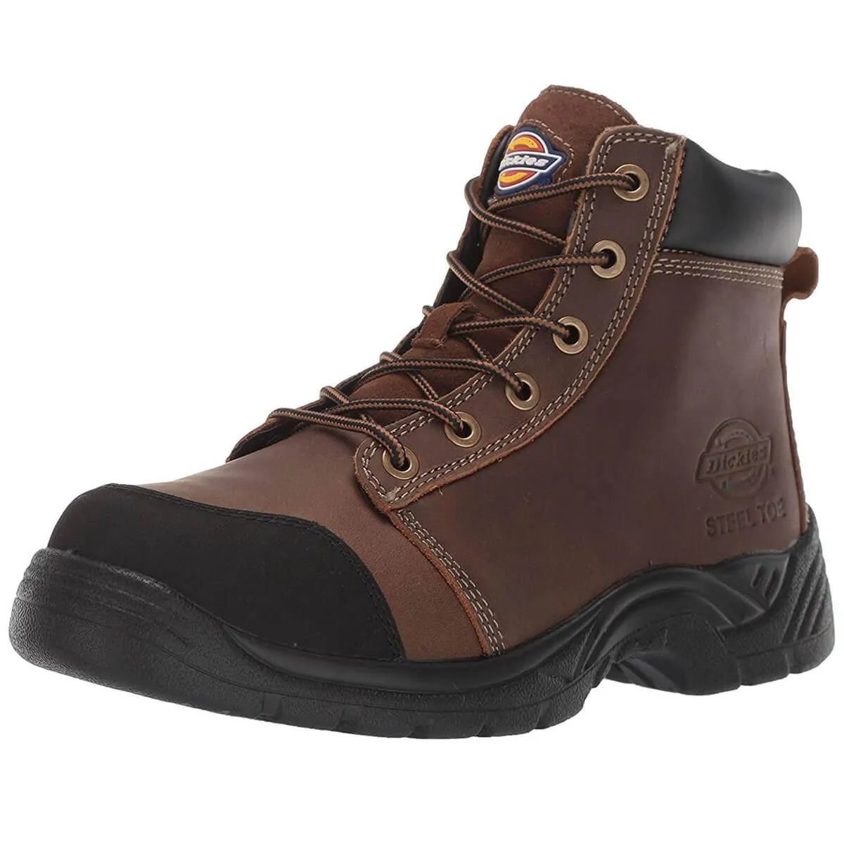 Dickies Men's Work Boots - Wrecker Brown Steel Toe Medium | DK504014