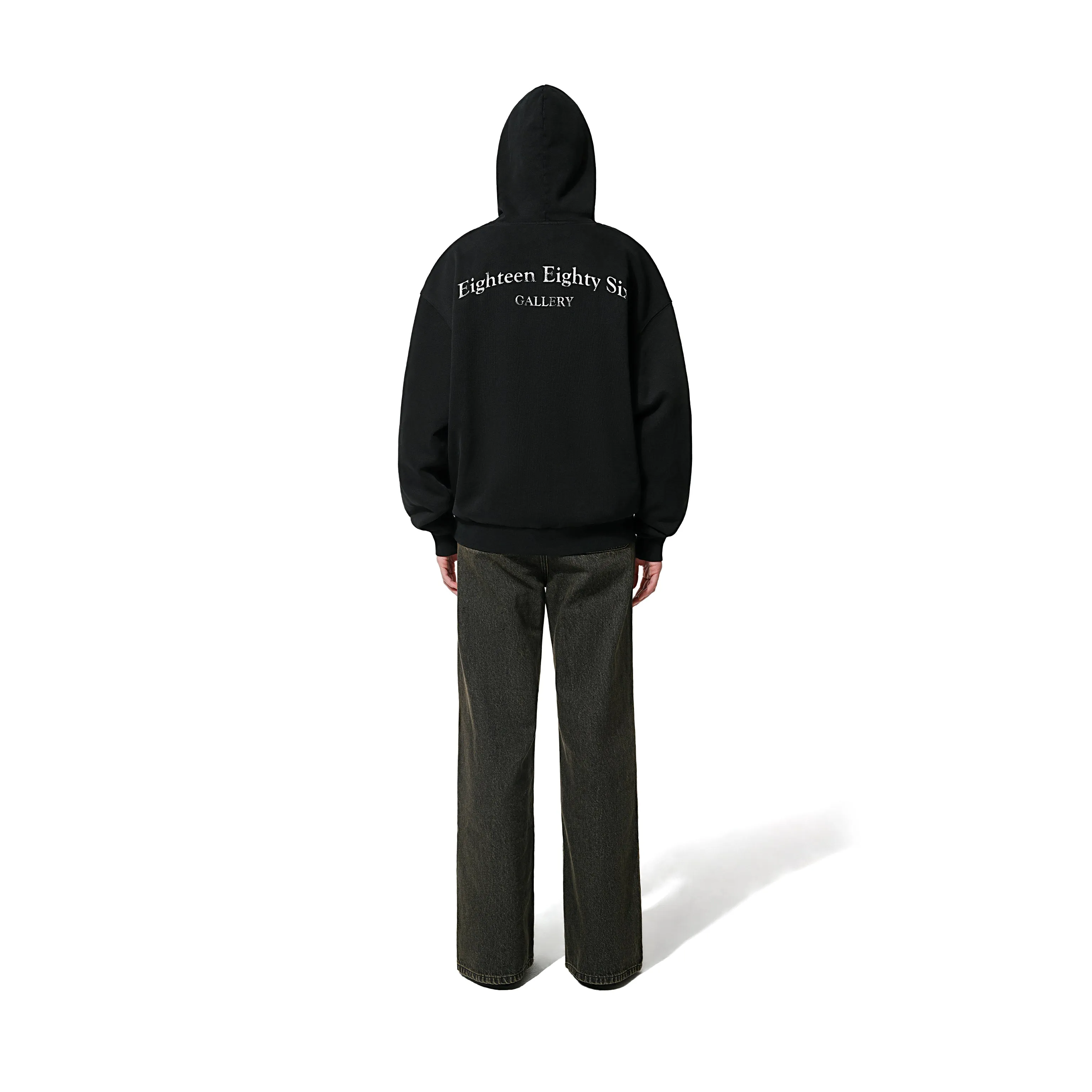 DOUBLE FACED HOODIE - BLACK