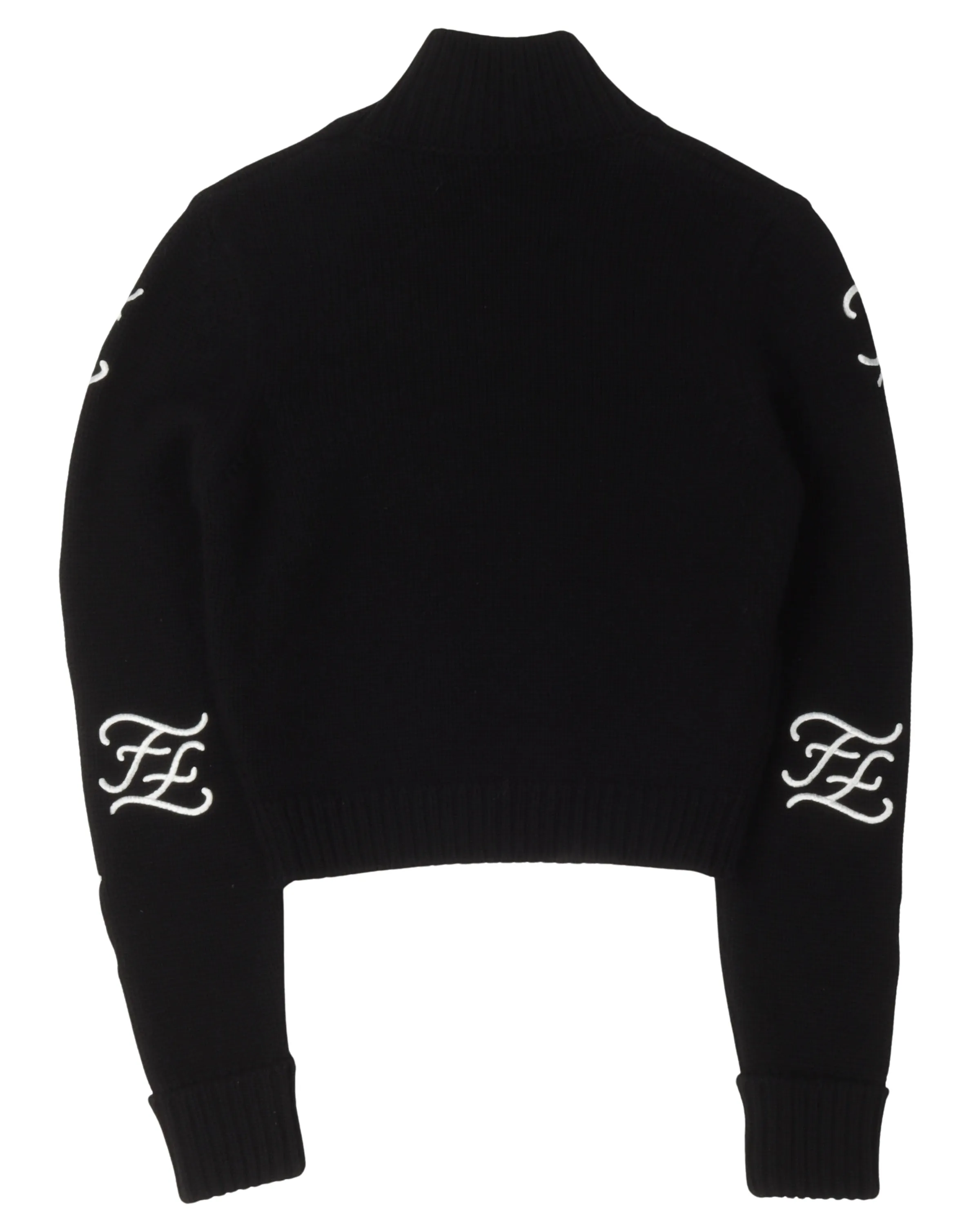 Embroidered Mockneck Sweater