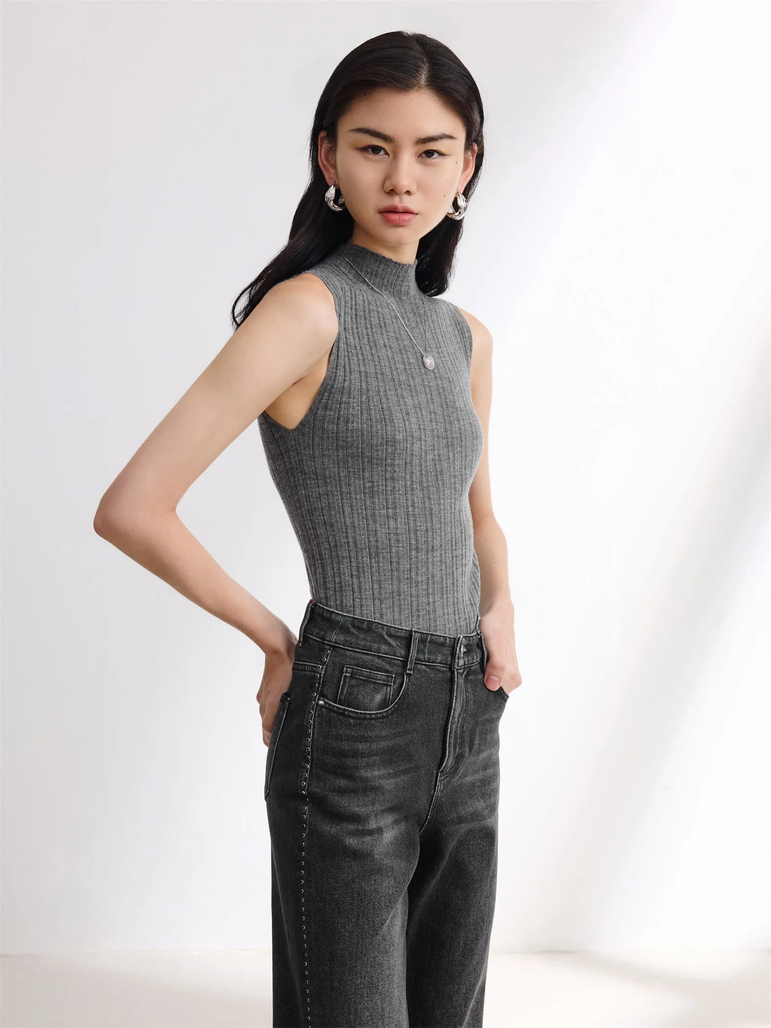 EP YAYING wool Knit Vest