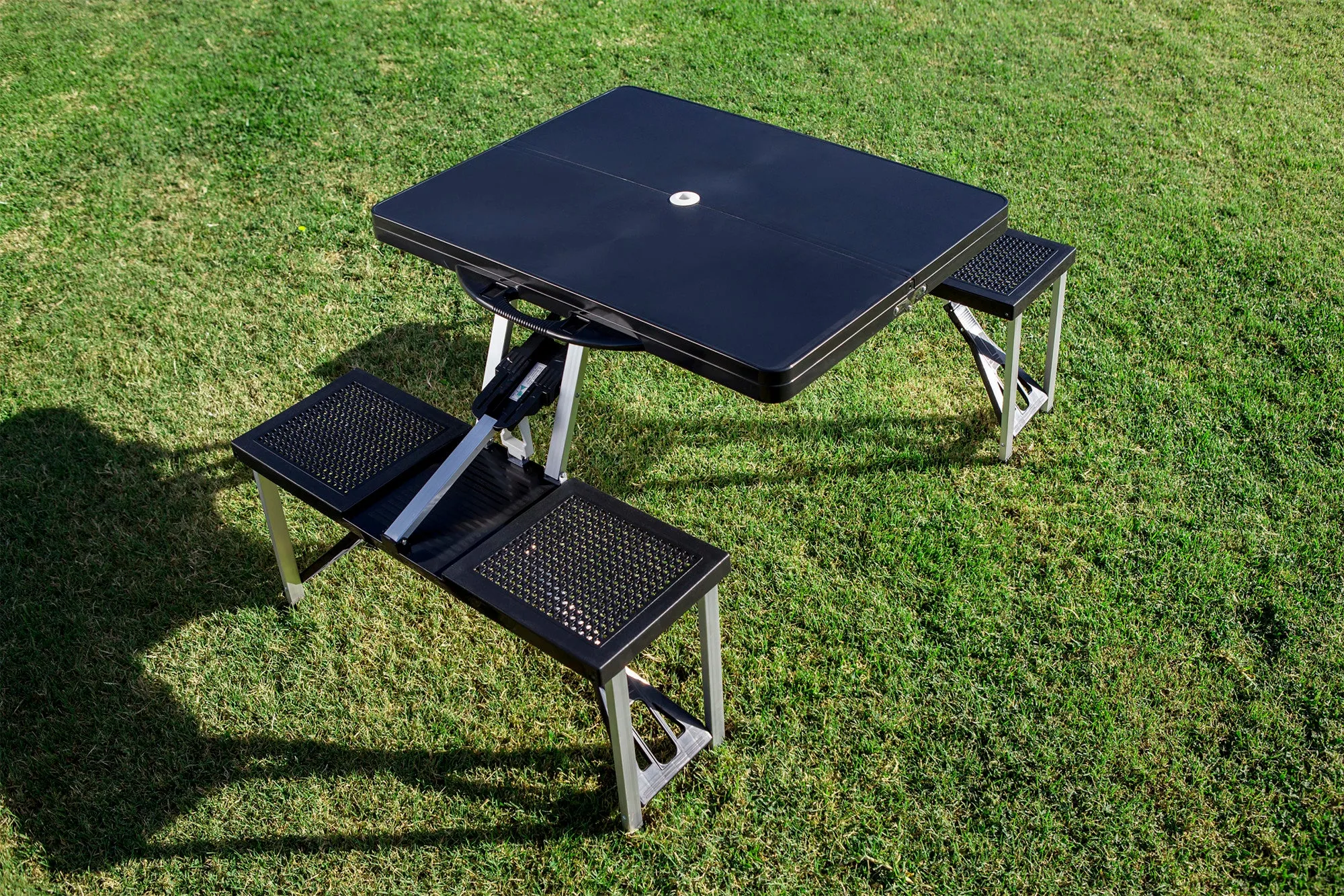 Georgia Tech Yellow Jackets Football Field - Picnic Table Portable Folding Table with Seats