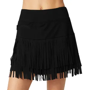 GGblue Womens Fringe 15 inch Skort - BLACK