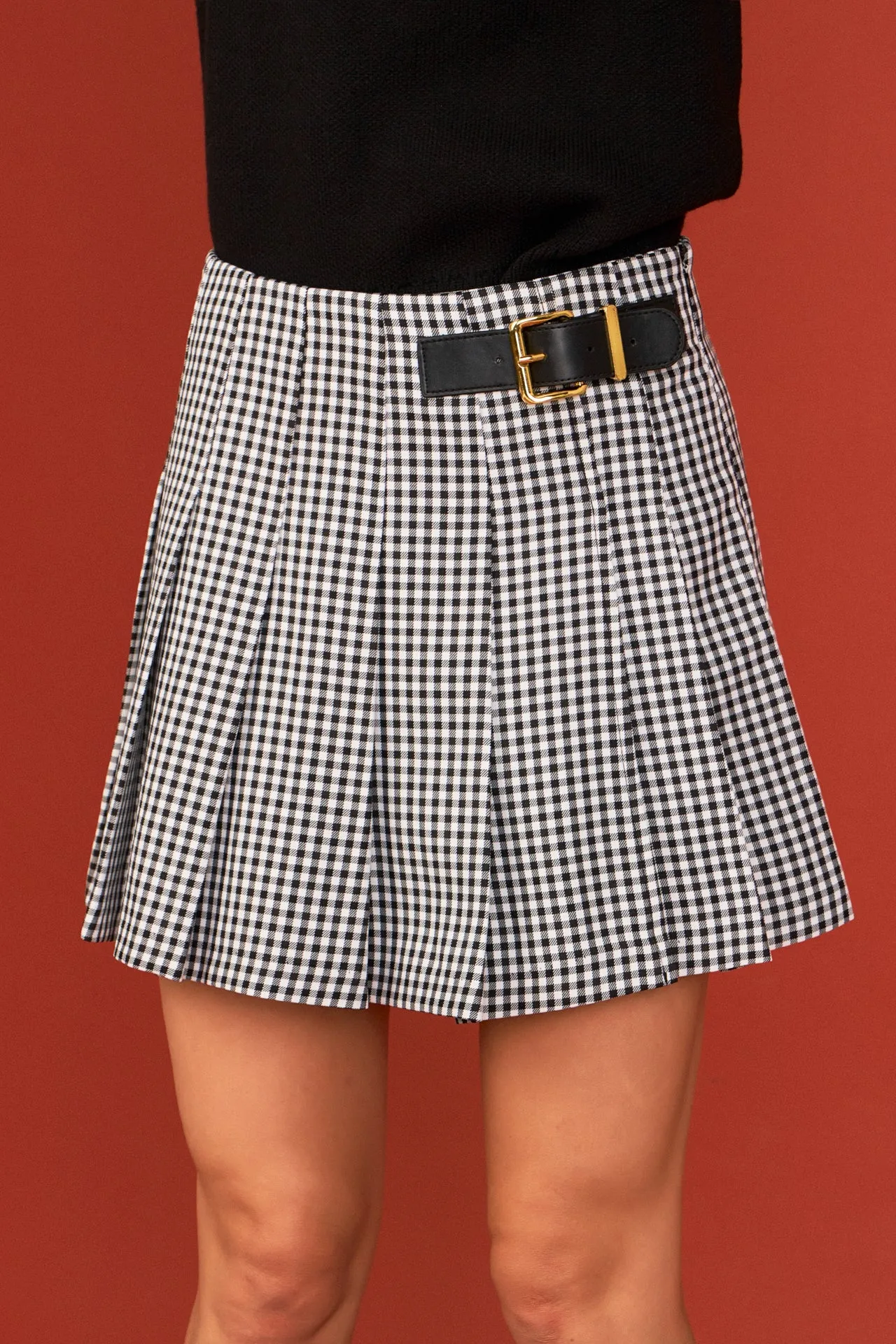 Gingham Check Skort