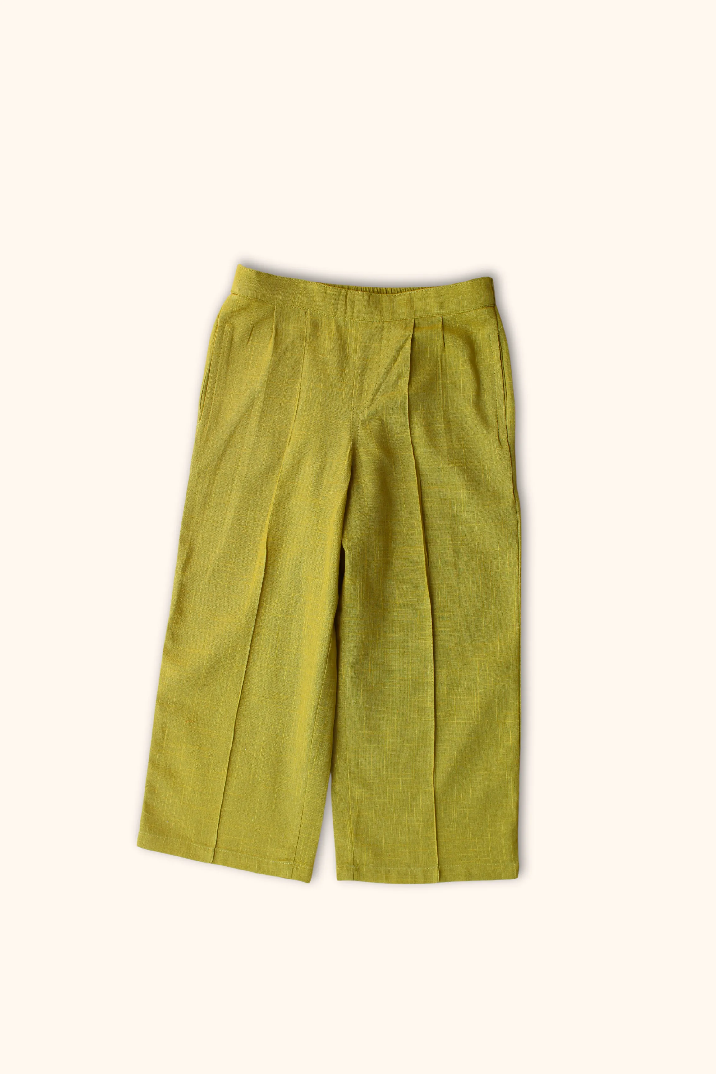 Girls 100% cotton pleated pants