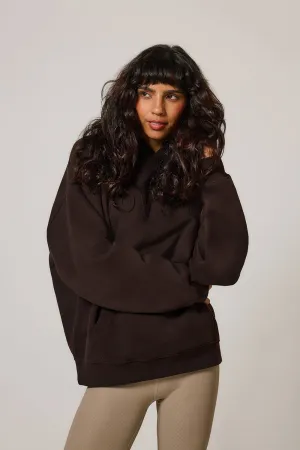 Heavyweight Oversized Hoodie - Espresso Brown