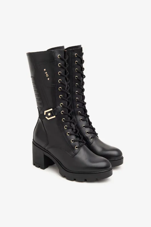 Heeled Laced Boots