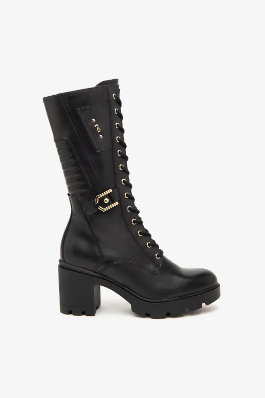 Heeled Laced Boots