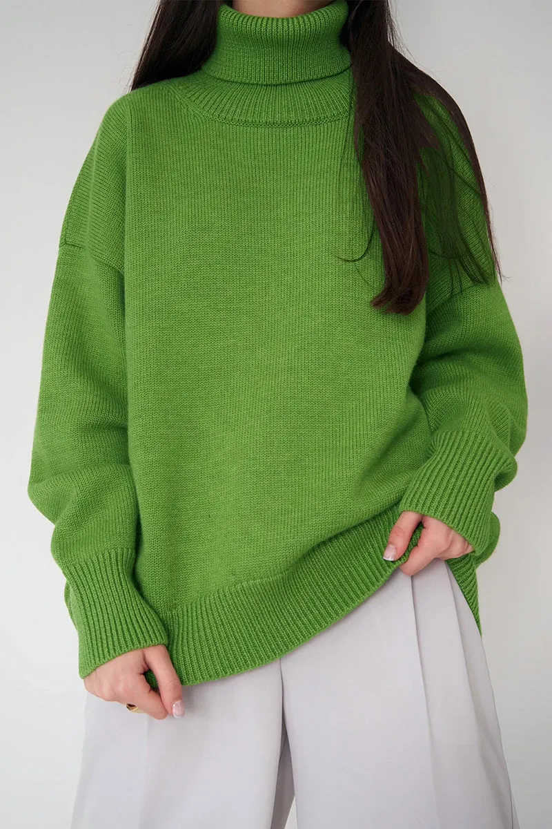 HUR1386 Luxe Turtleneck Sweater