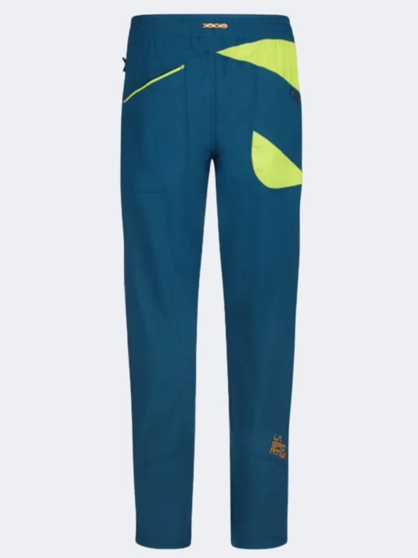 La Sportiva Talus Men Climbg Pant Storm Blue/Lime