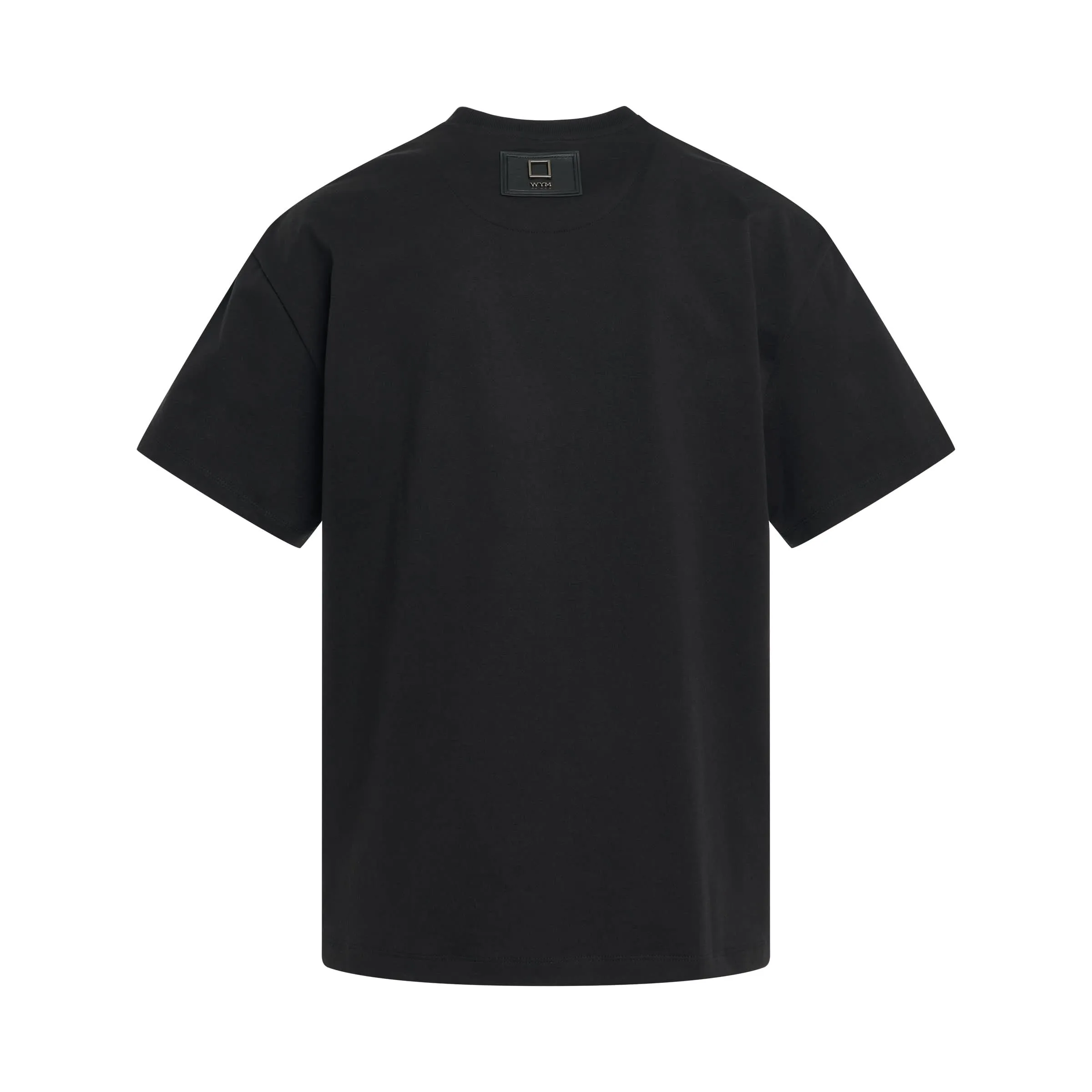 Leather Patch T-Shirts in Black