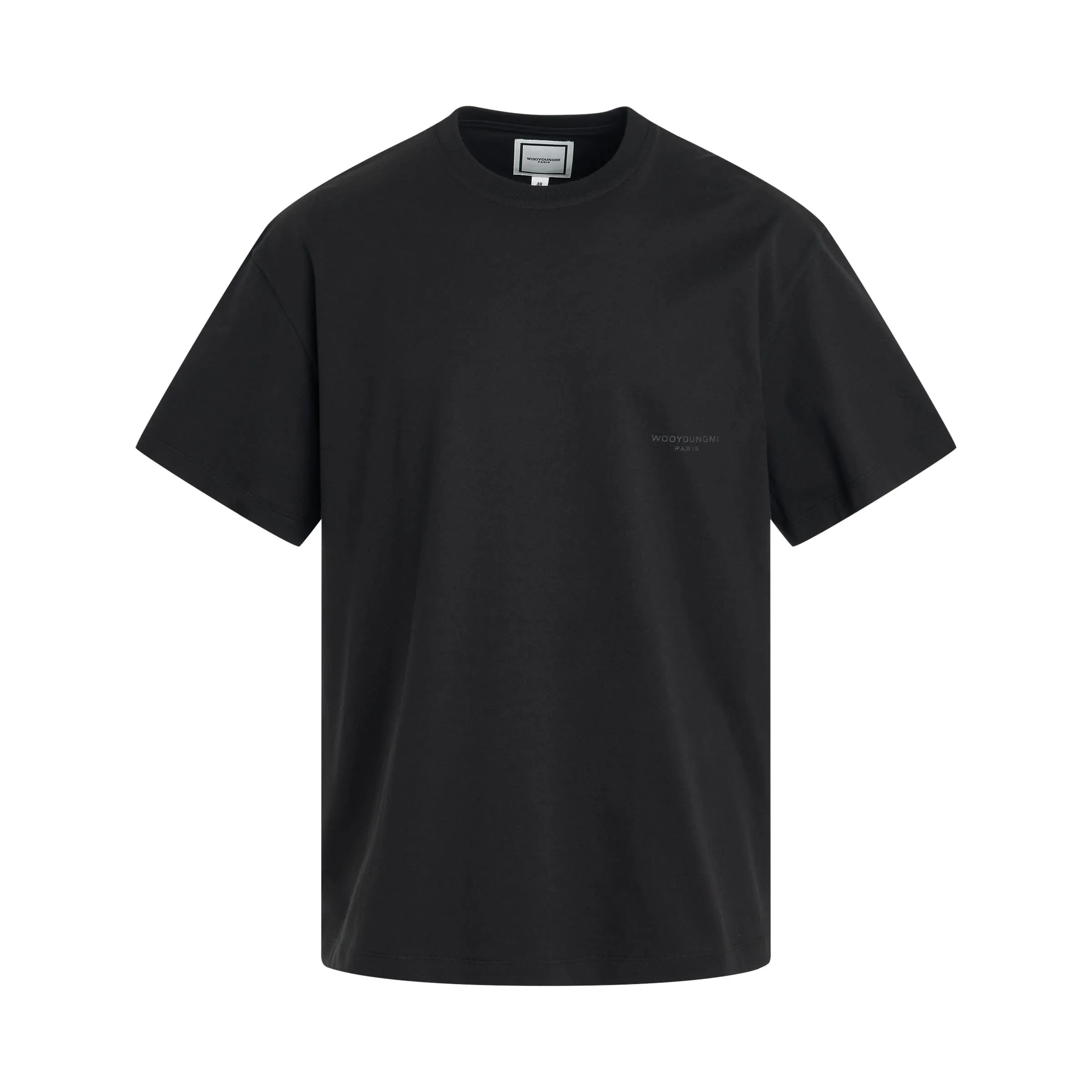 Leather Patch T-Shirts in Black