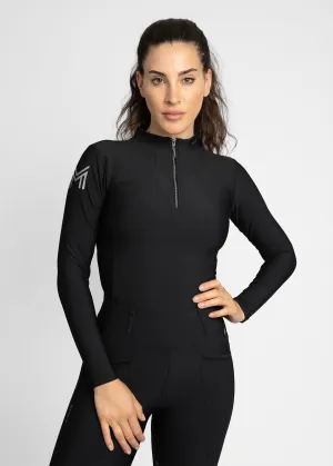 Long Sleeve Base Layer (Black/Silver)