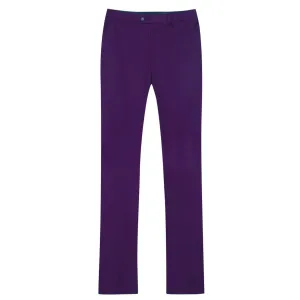 Men's Classic Slim Fit Stretch Flat Front Slacks Dress Pants Purple