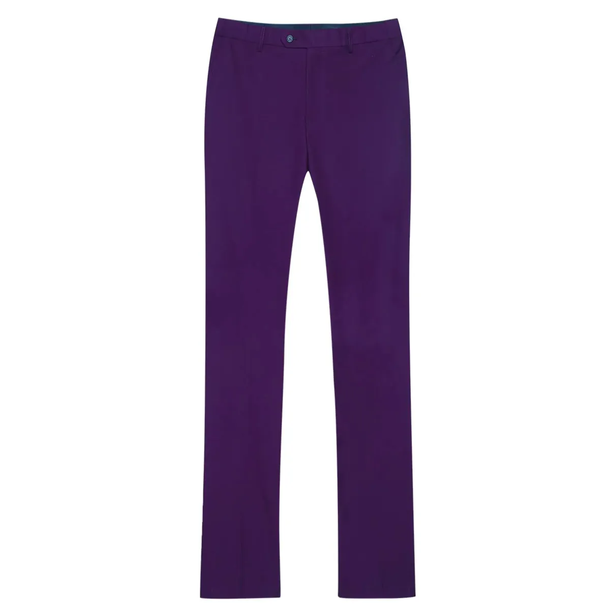 Men's Classic Slim Fit Stretch Flat Front Slacks Dress Pants Purple