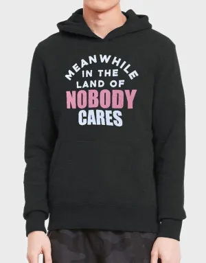 Mens Nobody Cares Printed Pullover Hoodie