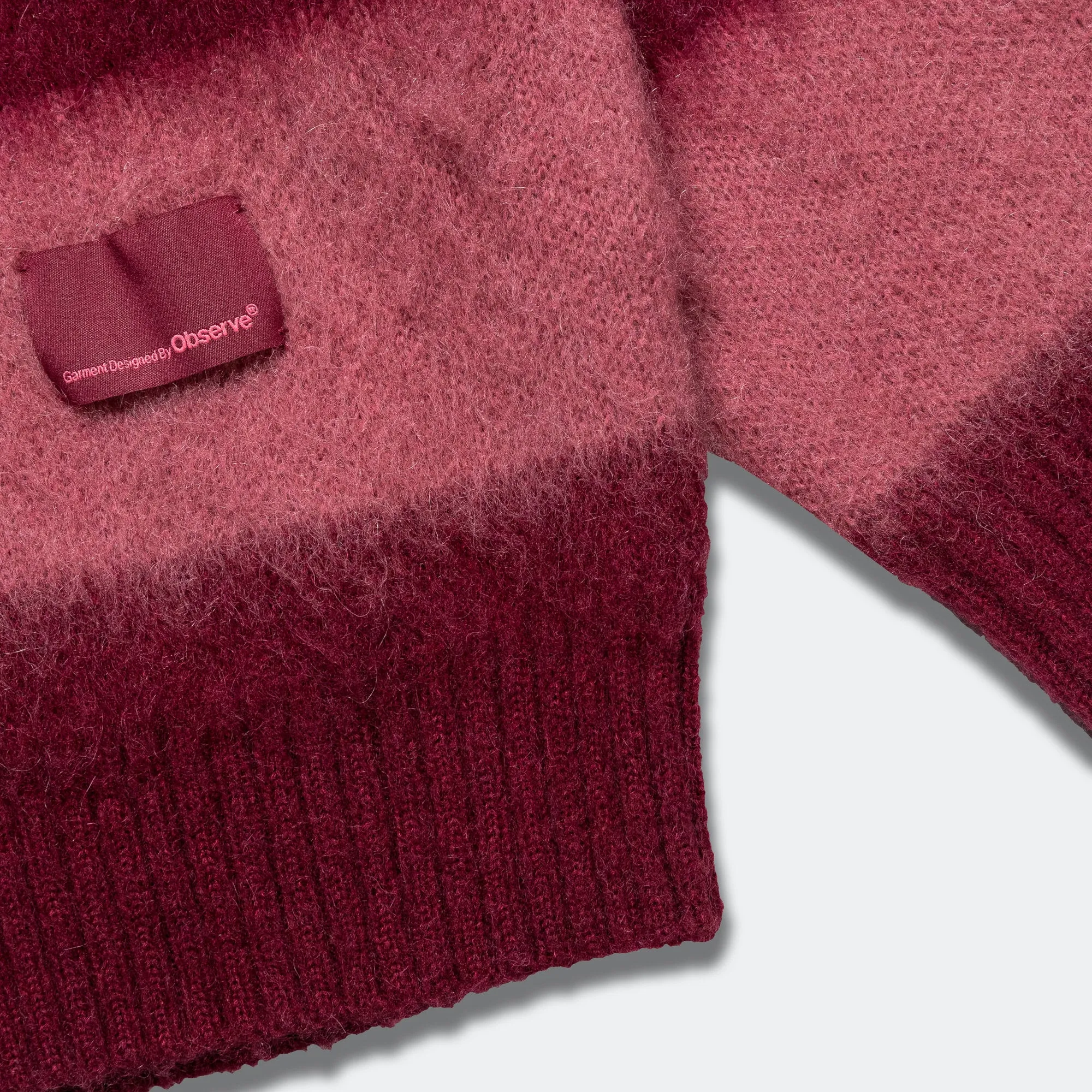 Mohair Striped Knit - Rose