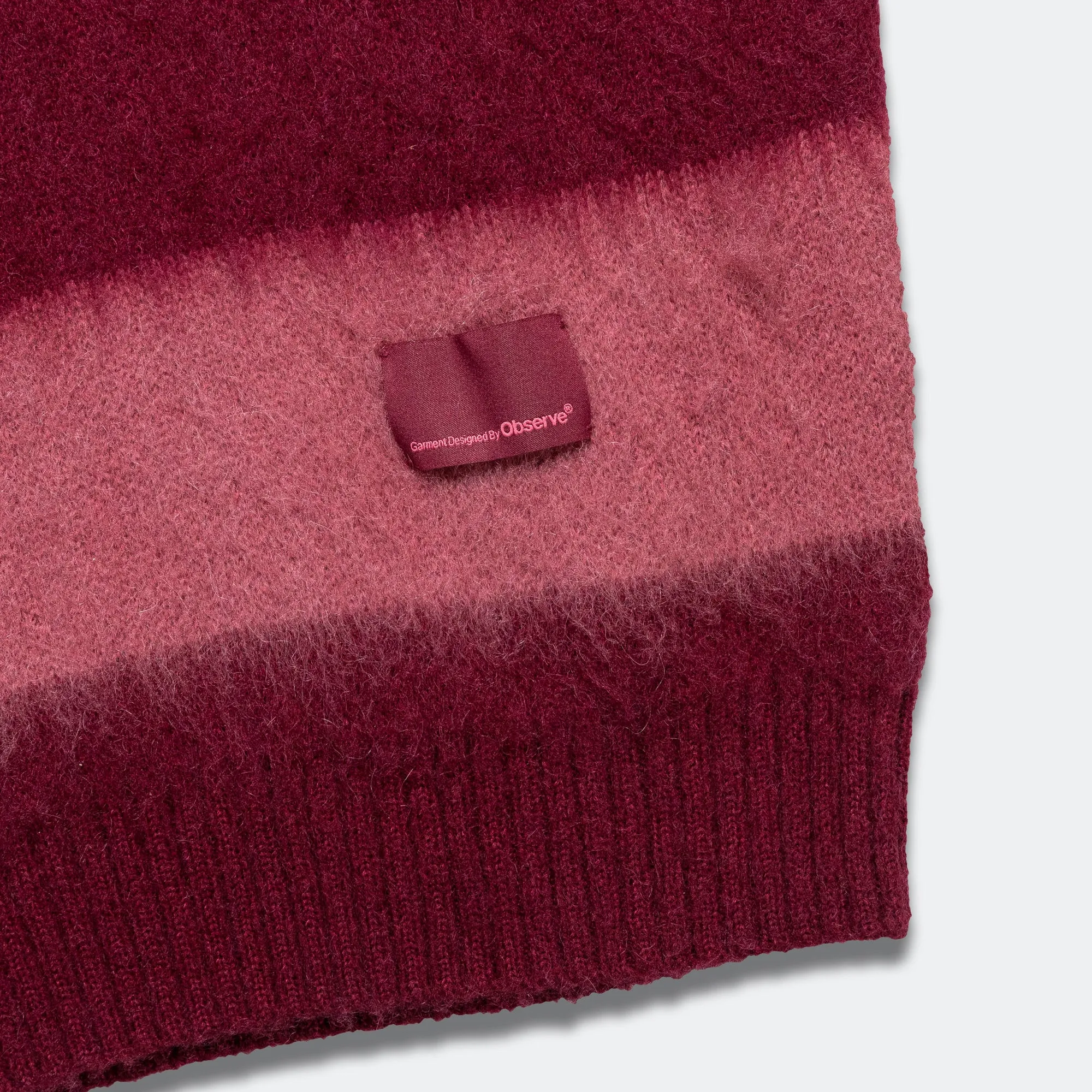 Mohair Striped Knit - Rose