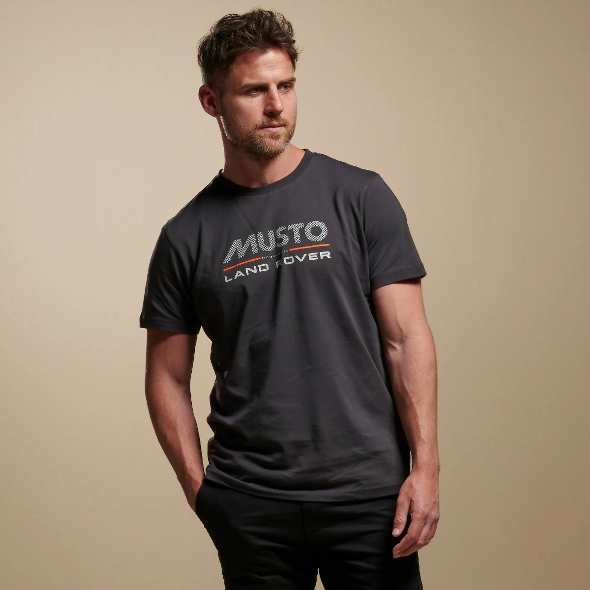 Musto Mens Land Rover Logo Tee - Black