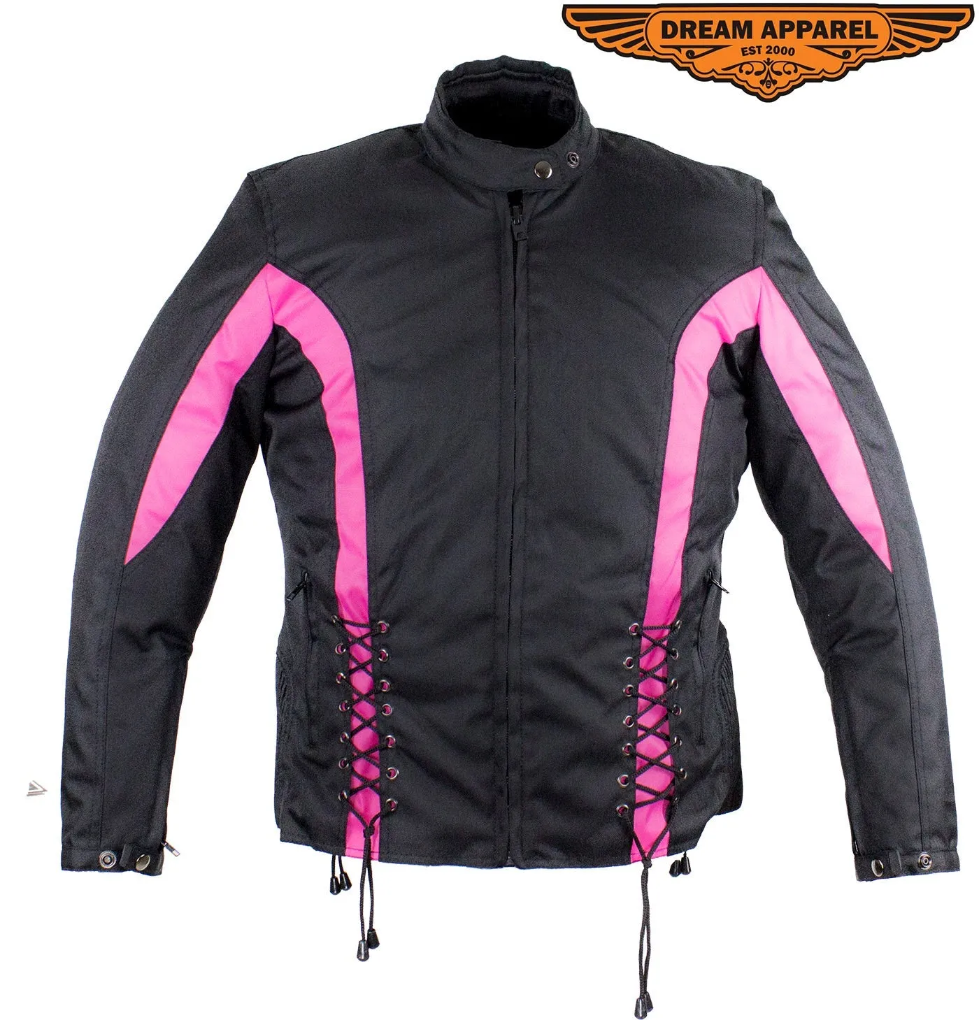 New Black & Pink Textile Racing Jacket