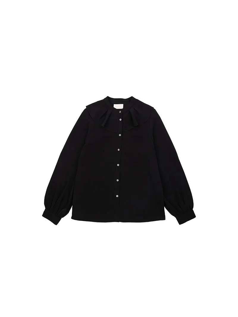 NORAH SUE Ruffles Collar Blouse