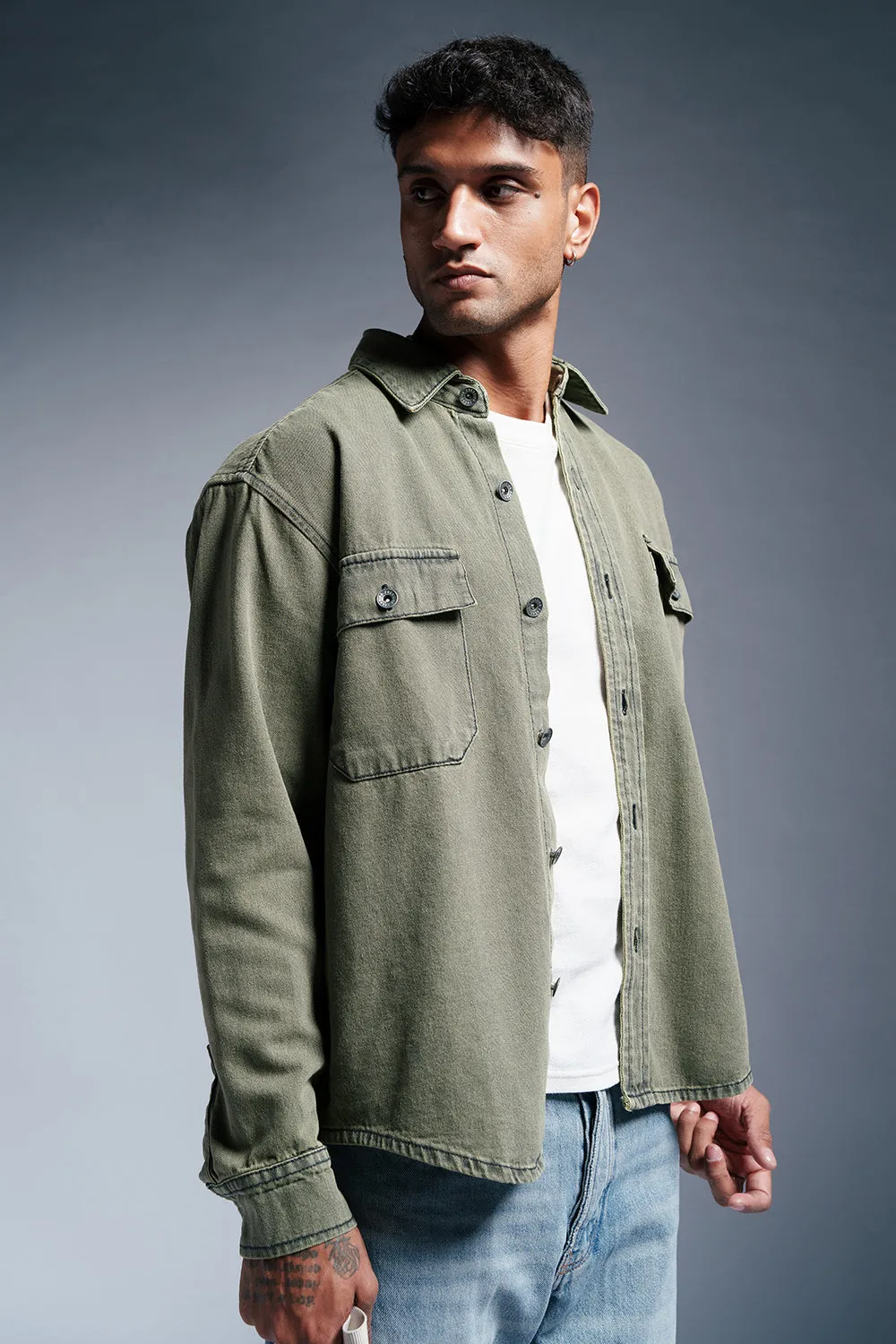 Olive Grove Men's Denim Jacket