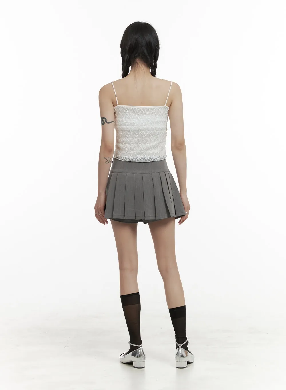 Pleated Mini Skorts OA425