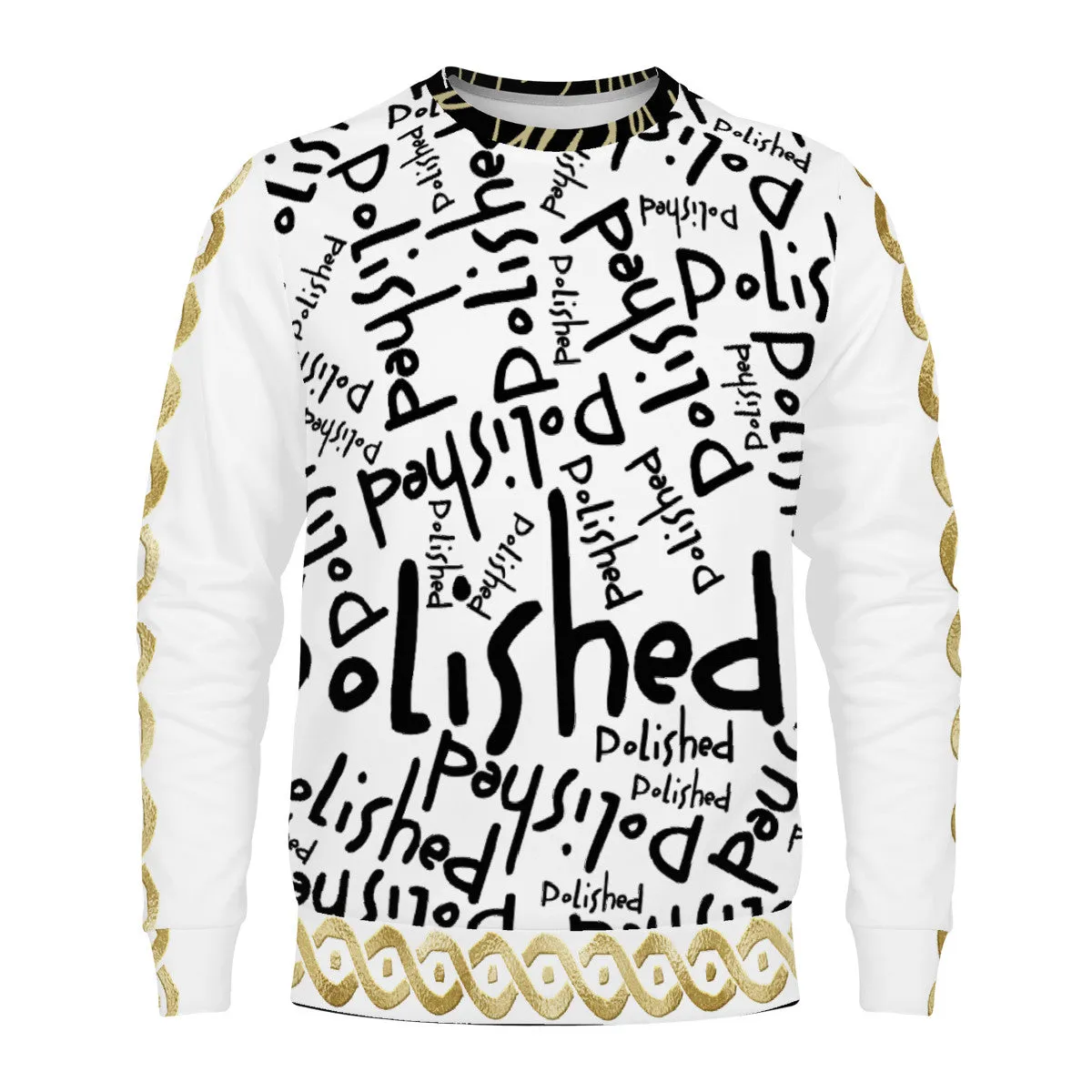 Polished Graffiti Market Art Men's Hand-Made Sweater