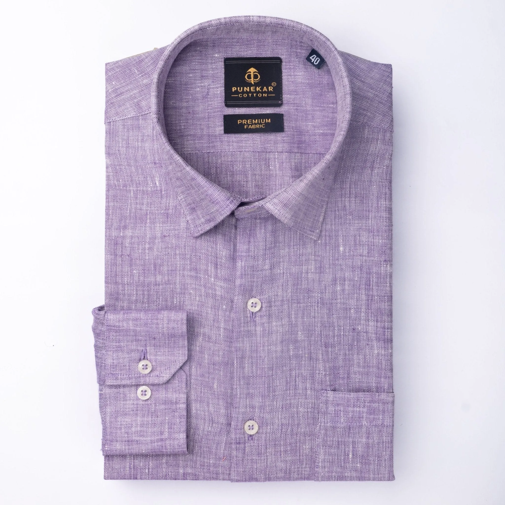 Purple Color Prime Linen Shirt For Men