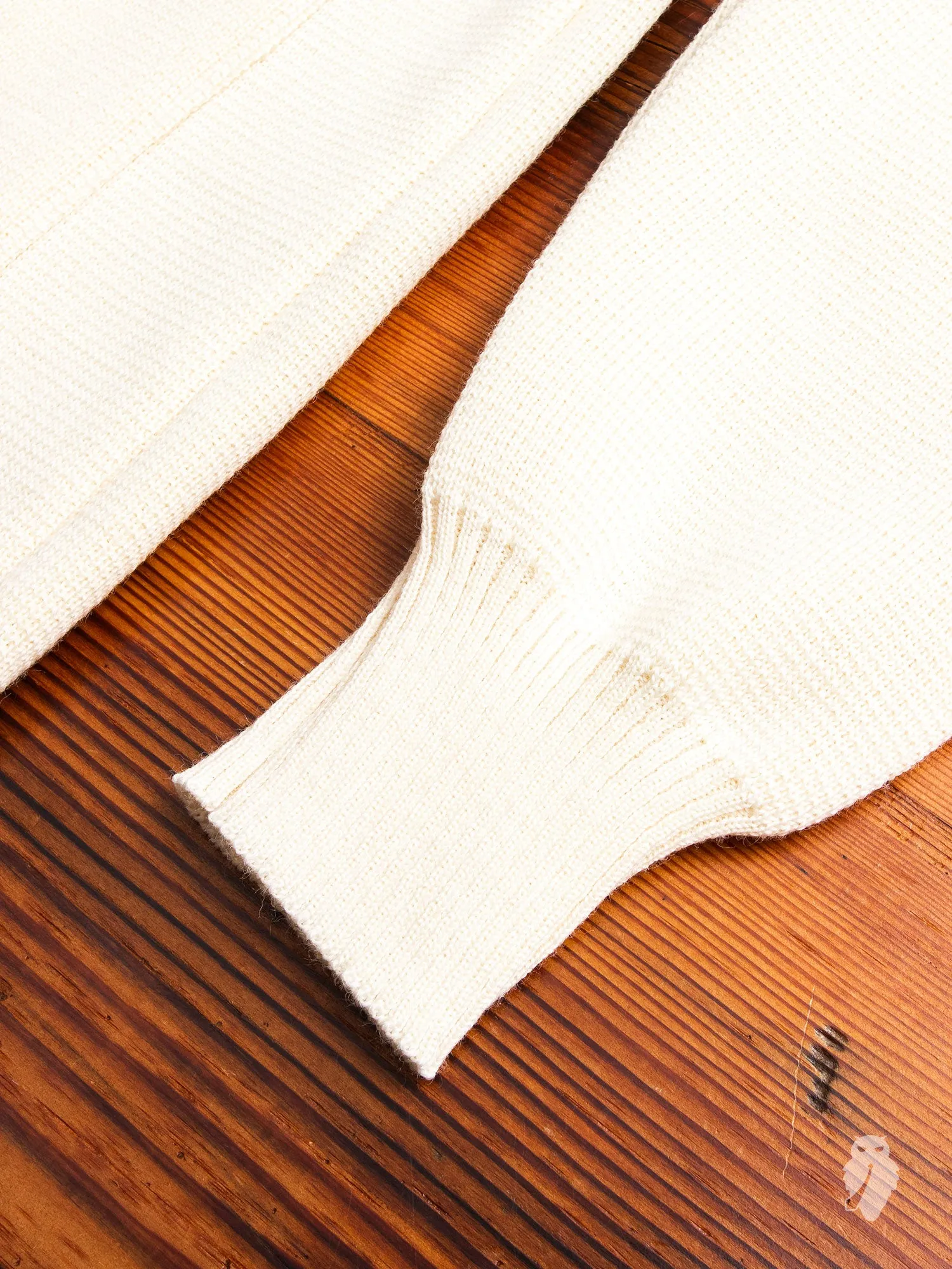 "Roscoff" Shawl Zip Sweater in Cream