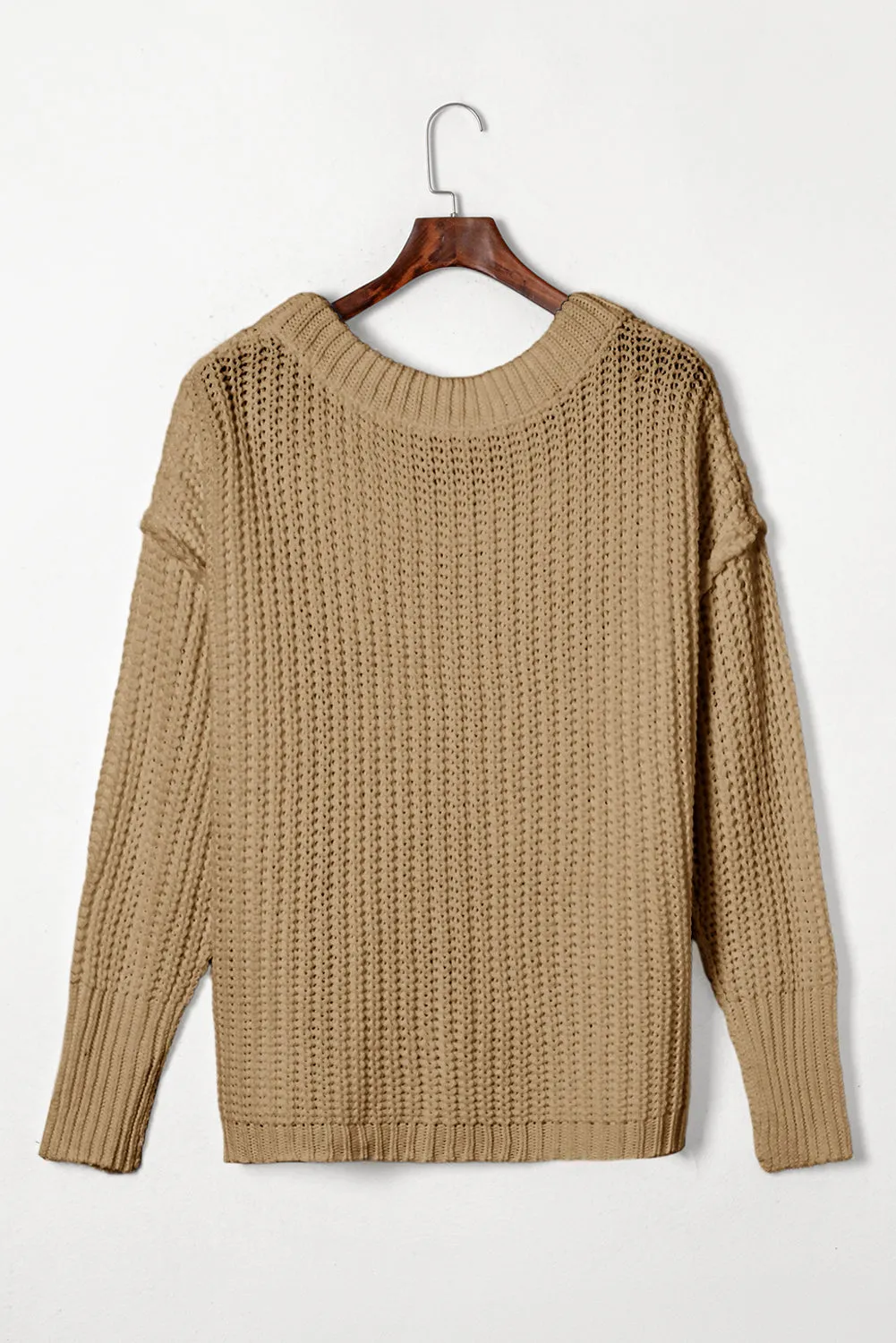 Ribbed Knit Slouchy Chunky Sweater