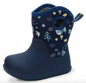 Size 13: Jan & Jul NAVY FOREST Birch Toasty-Dry Lite Winter Rain Boots NEW